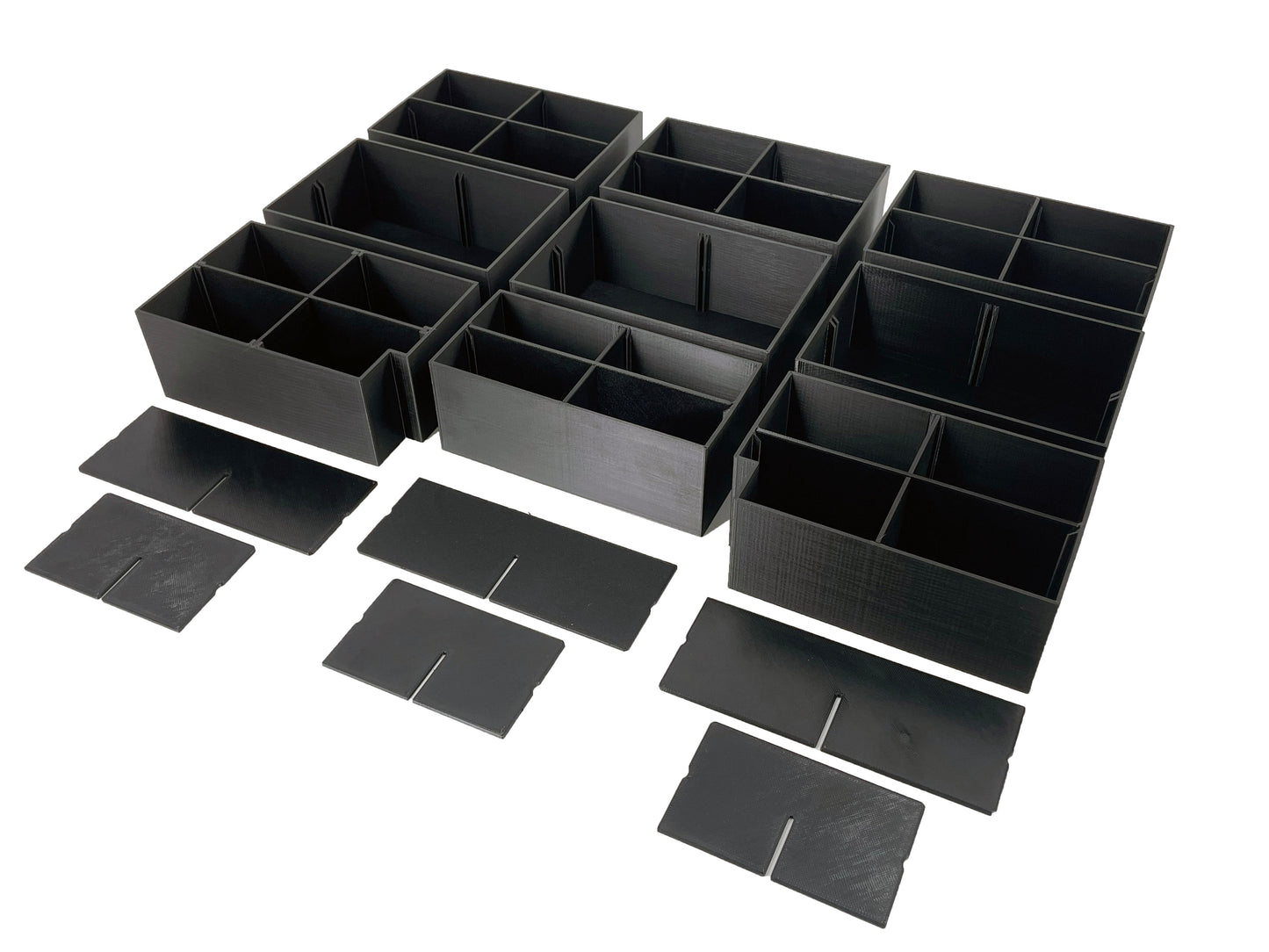 Dewalt ToughSystem 2.0 3-Drawer Tool Box Compatible Small Nesting Bin Sets - Black