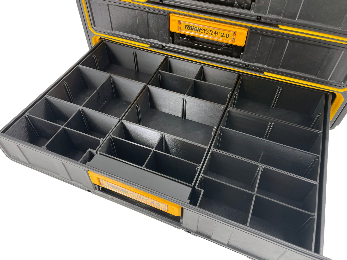 Dewalt ToughSystem 2.0 3-Drawer Tool Box Compatible Small Nesting Bin Sets - Black