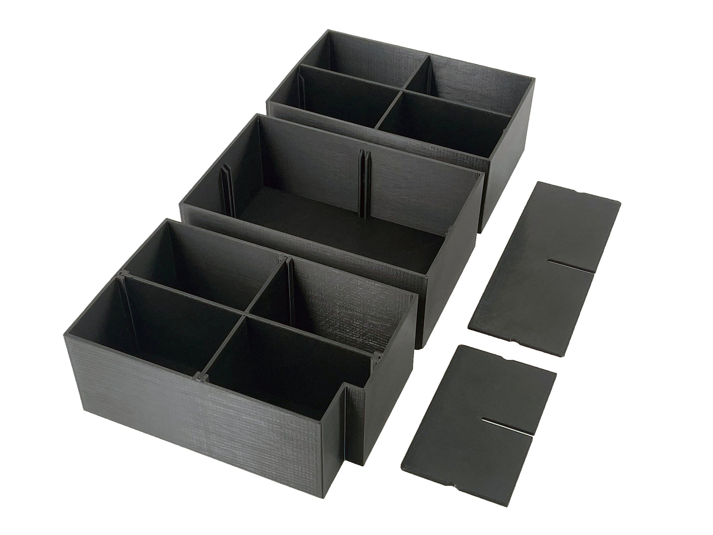 Dewalt ToughSystem 2.0 3-Drawer Tool Box Compatible Small Nesting Bin Sets - Black