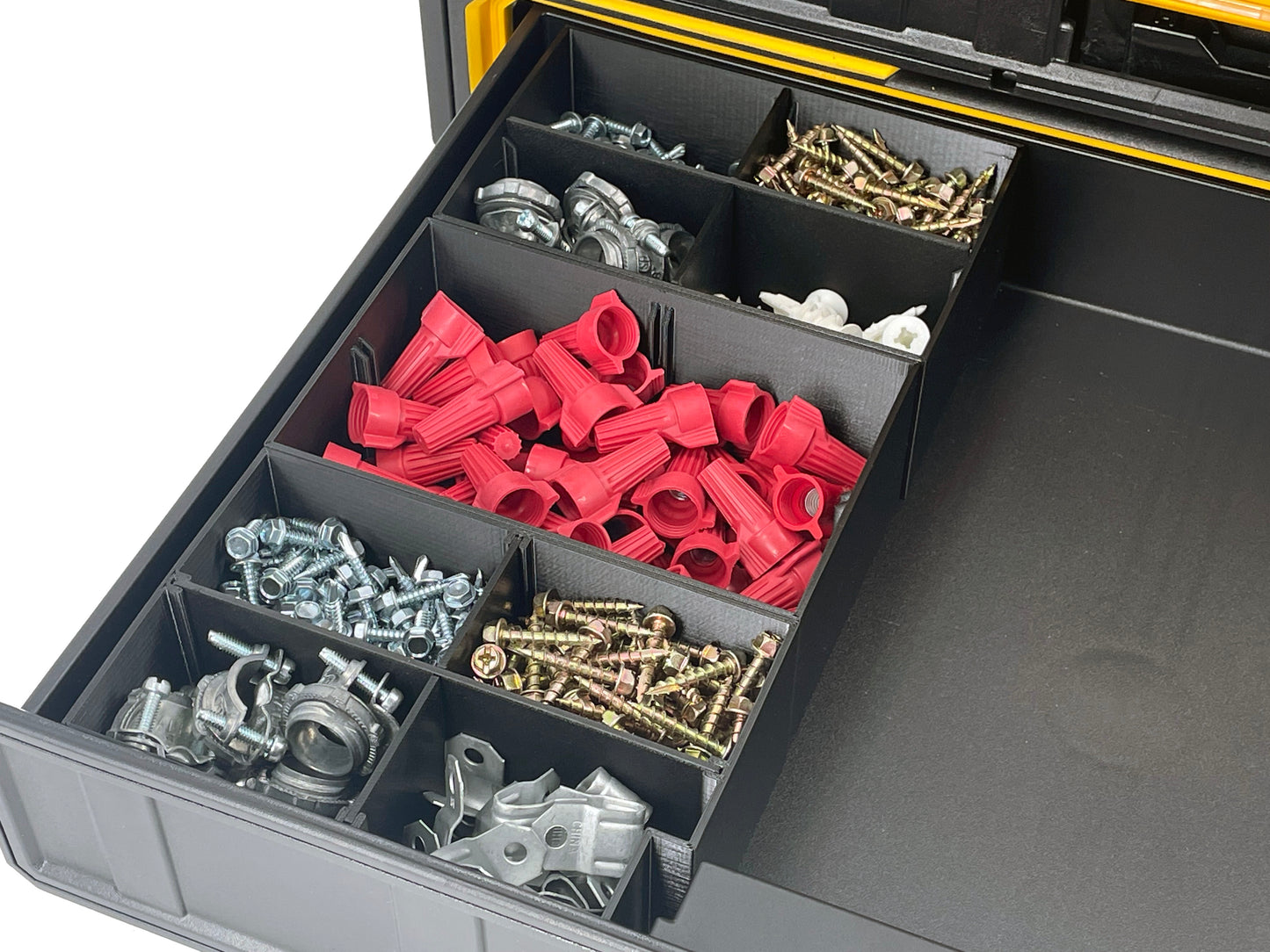 Dewalt ToughSystem 2.0 3-Drawer Tool Box Compatible Small Nesting Bin Sets - Black
