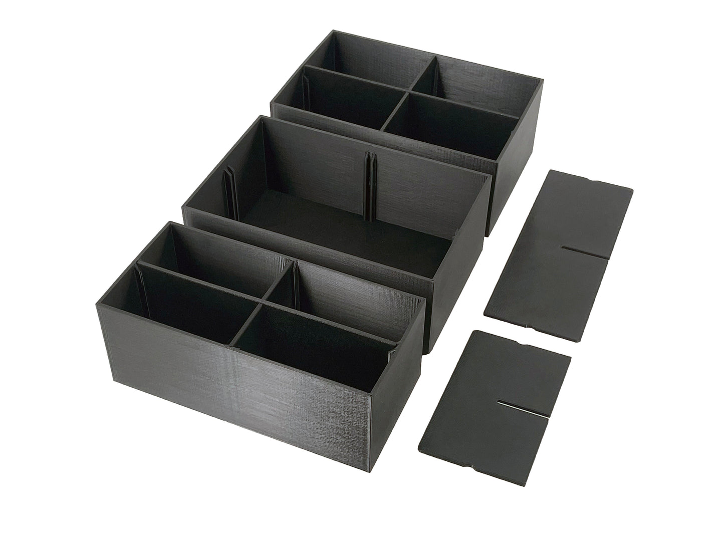 Dewalt ToughSystem 2.0 3-Drawer Tool Box Compatible Small Nesting Bin Sets - Black