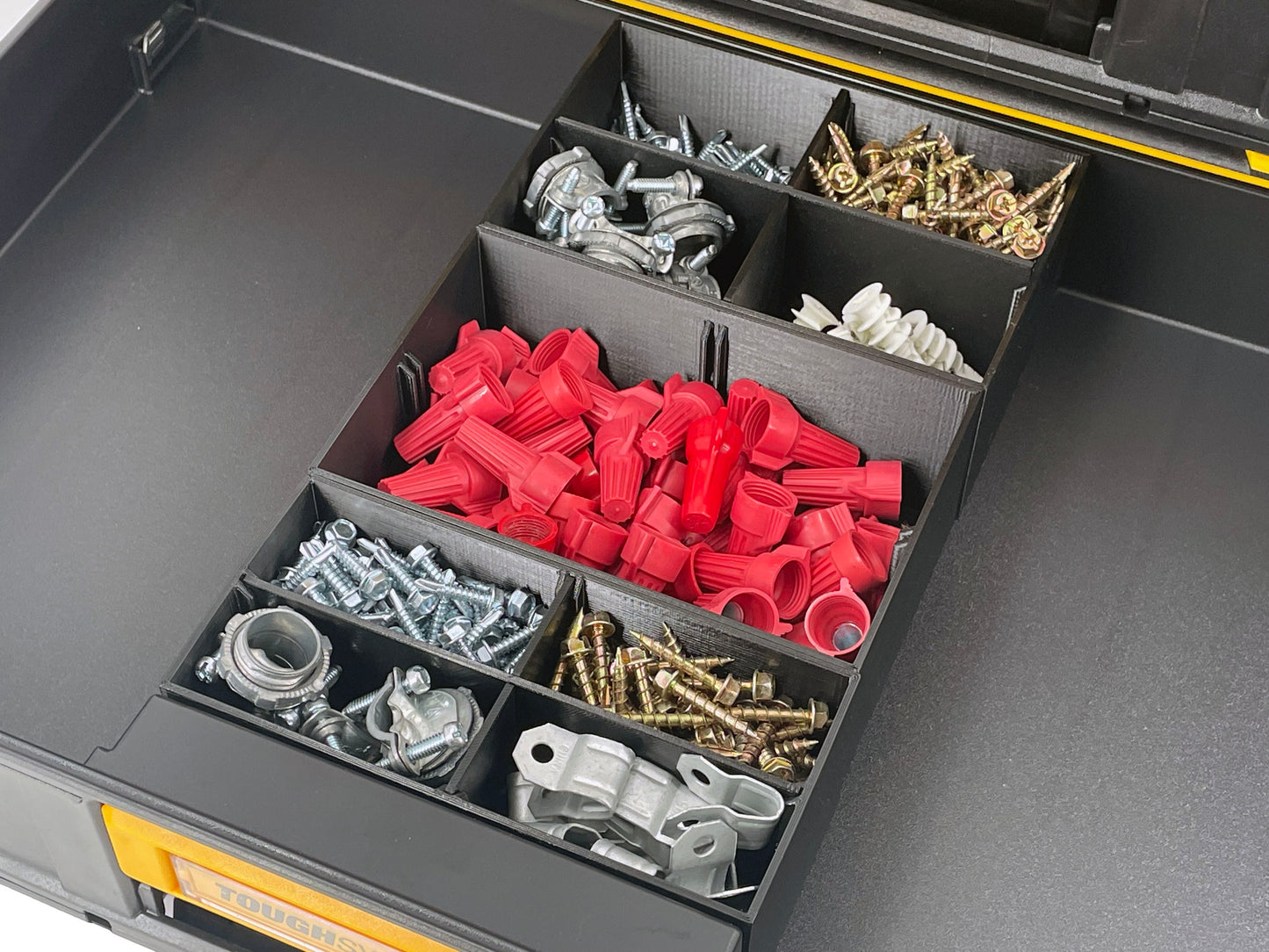 Dewalt ToughSystem 2.0 3-Drawer Tool Box Compatible Small Nesting Bin Sets - Black