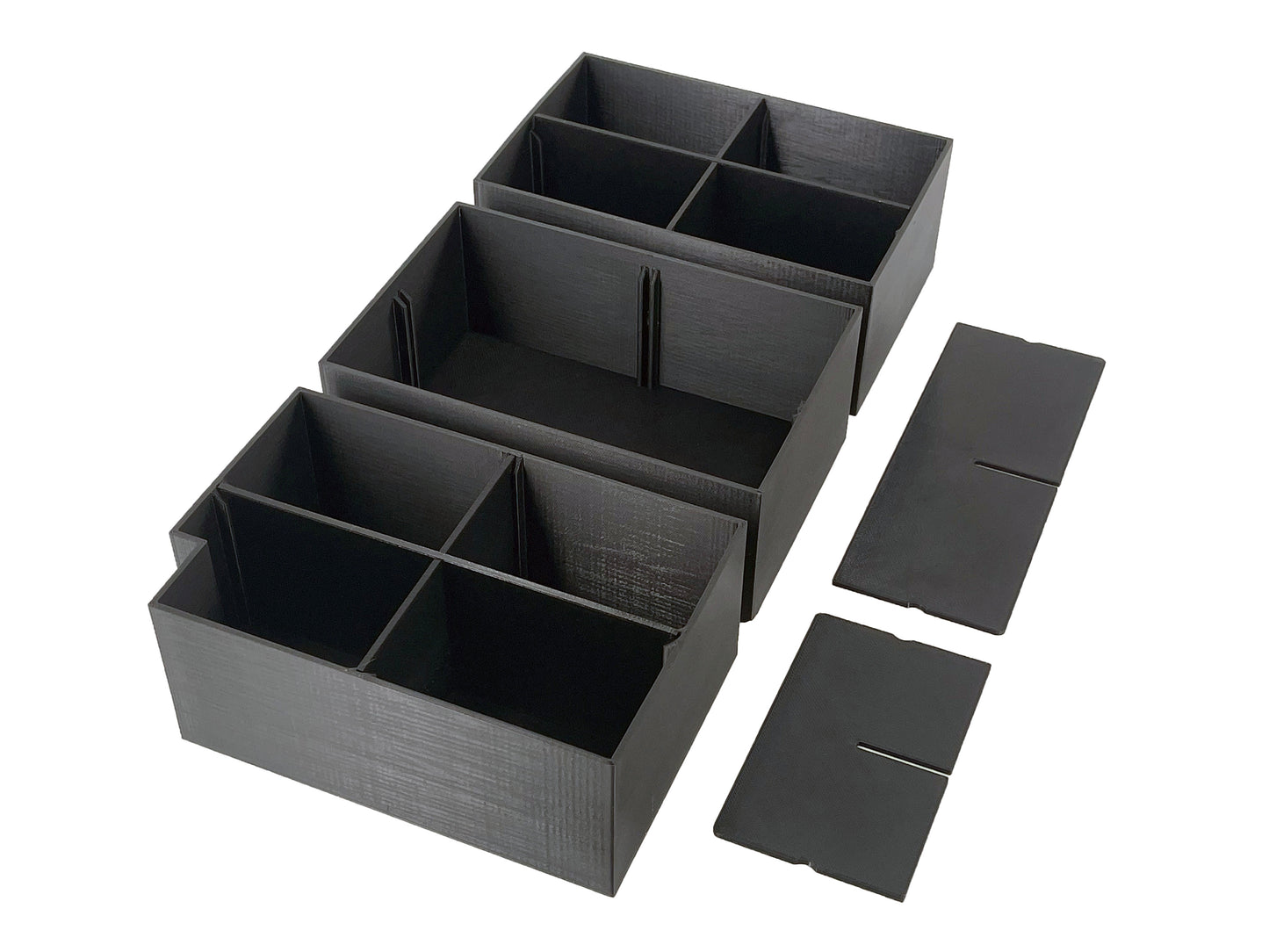 Dewalt ToughSystem 2.0 3-Drawer Tool Box Compatible Small Nesting Bin Sets - Black