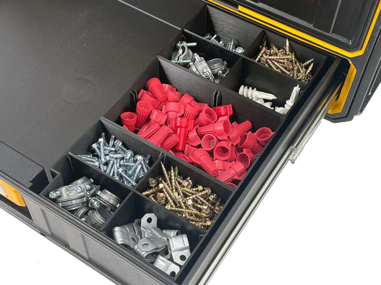 Dewalt ToughSystem 2.0 3-Drawer Tool Box Compatible Small Nesting Bin Sets - Black