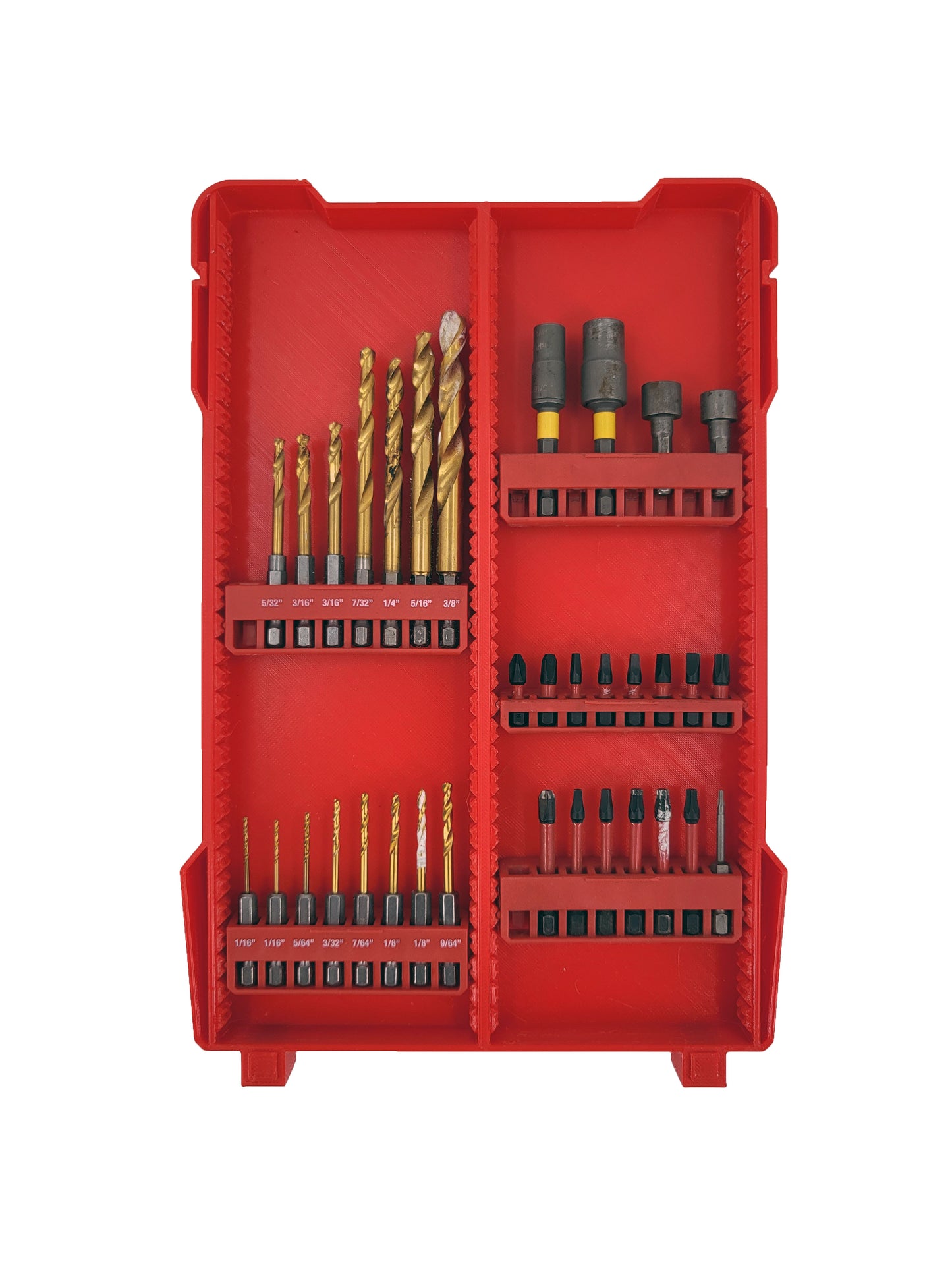 Milwaukee Packout Compact Organizer Compatible M12 Driver Tool Tray Insert Set - Red