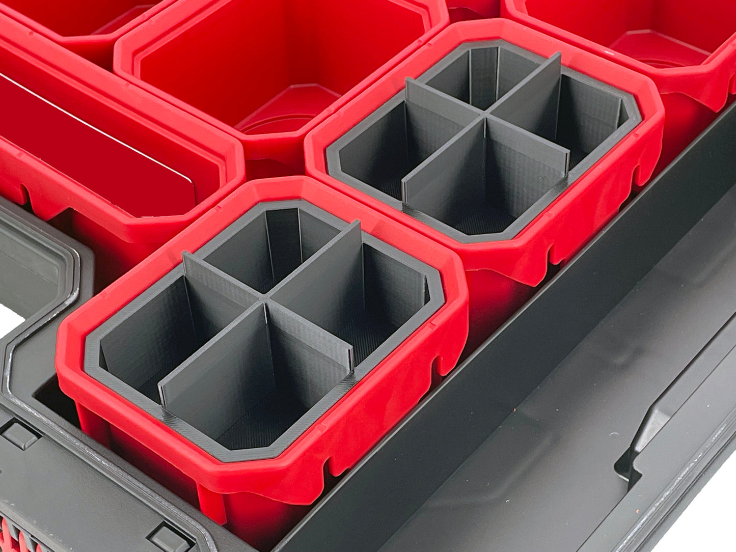 Husky Build-Out Deep Organizer Compatible Small Nesting Bins - Black