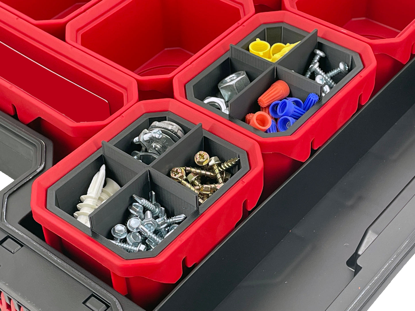 Husky Build-Out Deep Organizer Compatible Small Nesting Bins - Black