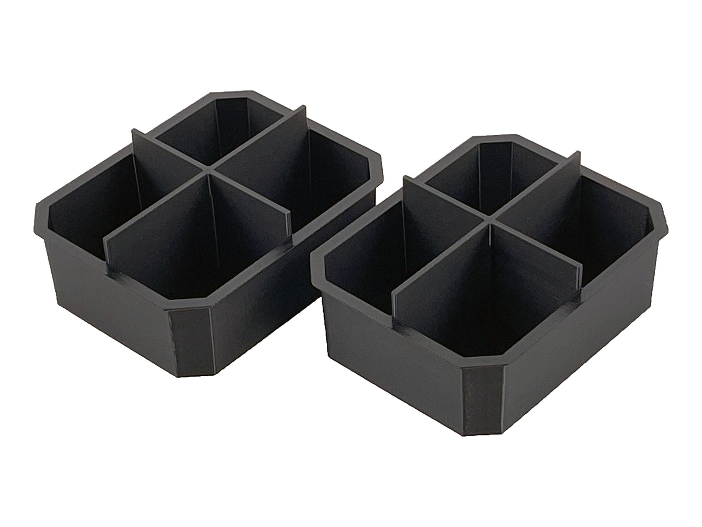 Husky Build-Out Deep Organizer Compatible Small Nesting Bins - Black