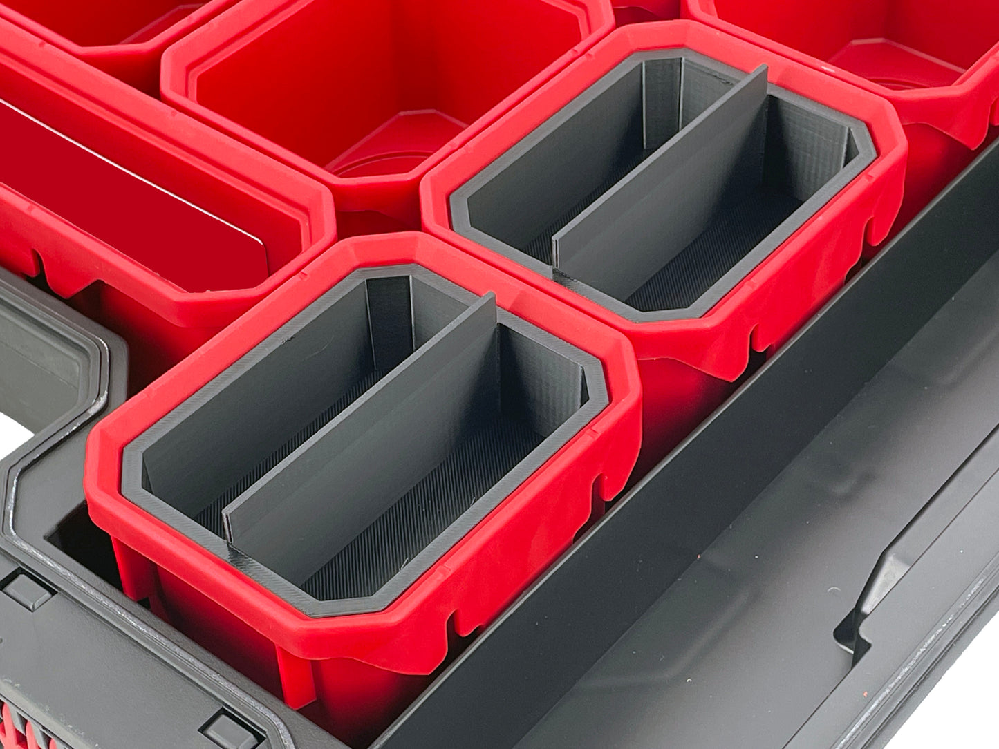 Husky Build-Out Deep Organizer Compatible Small Nesting Bins - Black