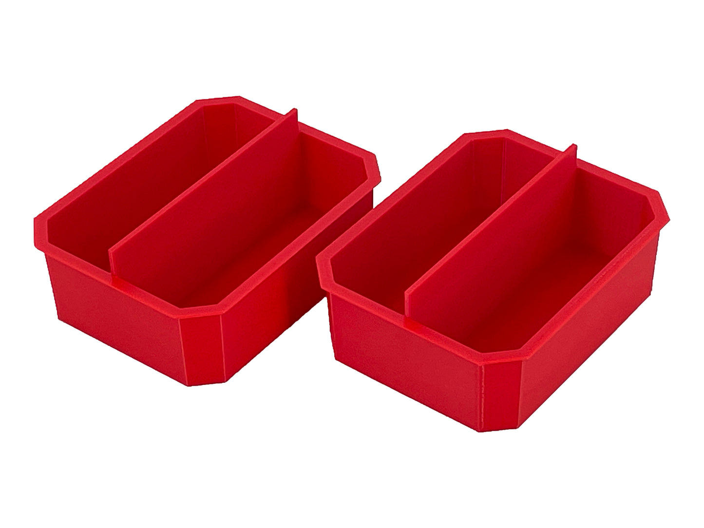 Husky Build-Out Deep Organizer Compatible Small Nesting Bins - Red