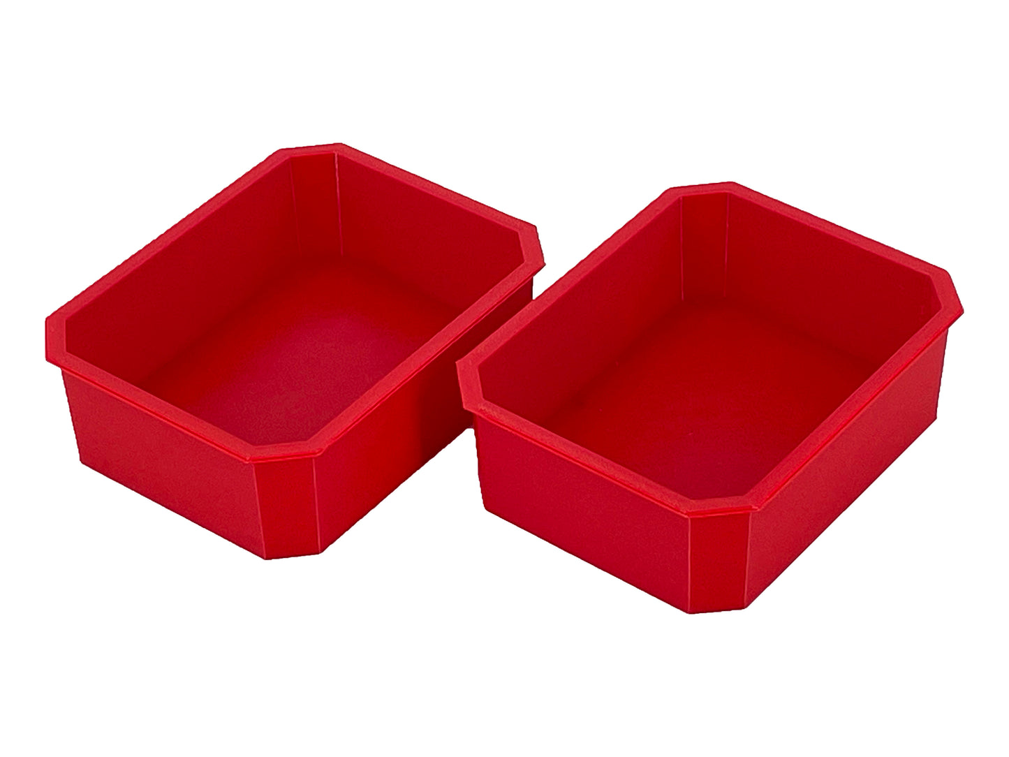Husky Build-Out Deep Organizer Compatible Small Nesting Bins - Red