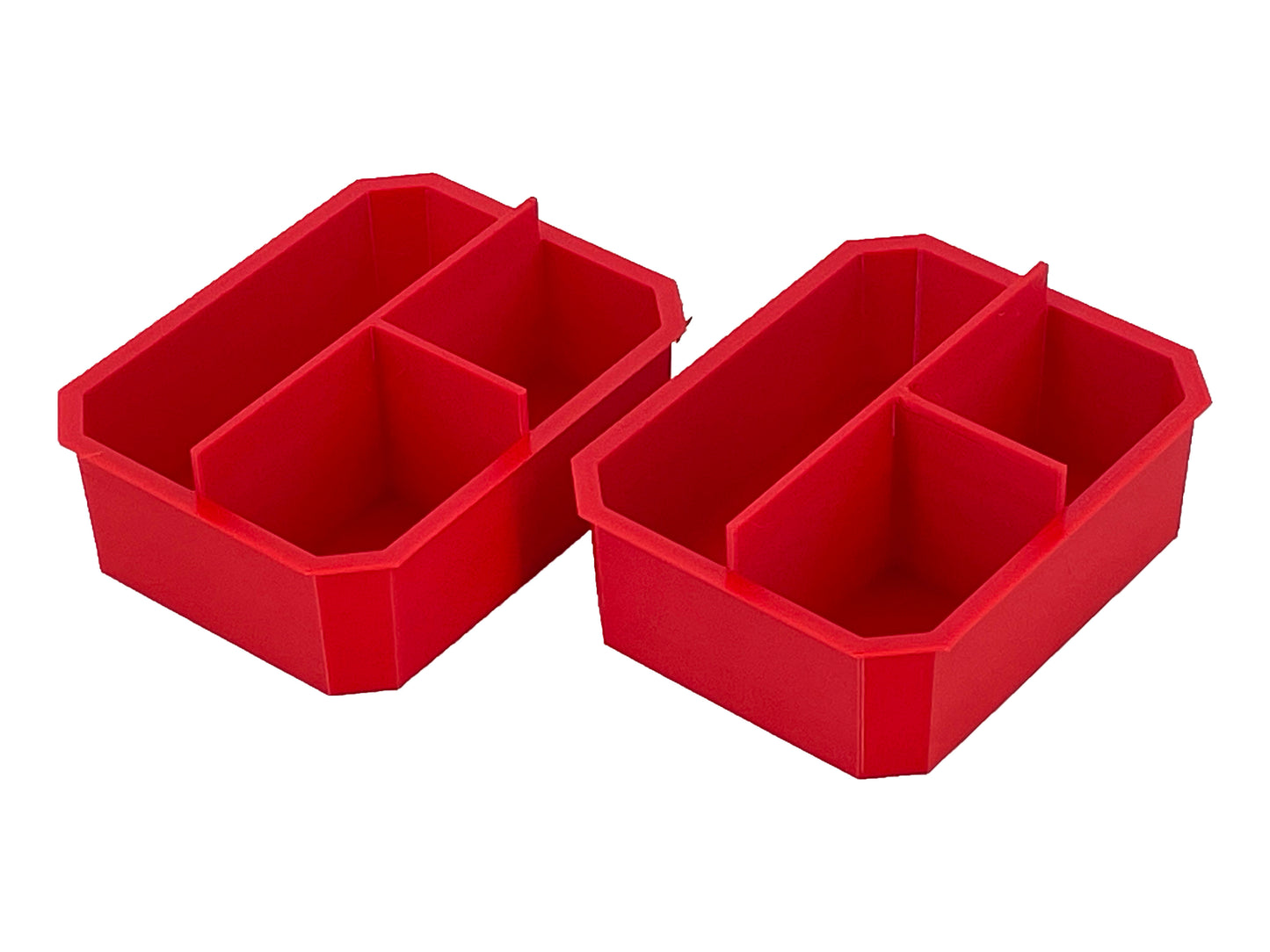 Husky Build-Out Deep Organizer Compatible Small Nesting Bins - Red