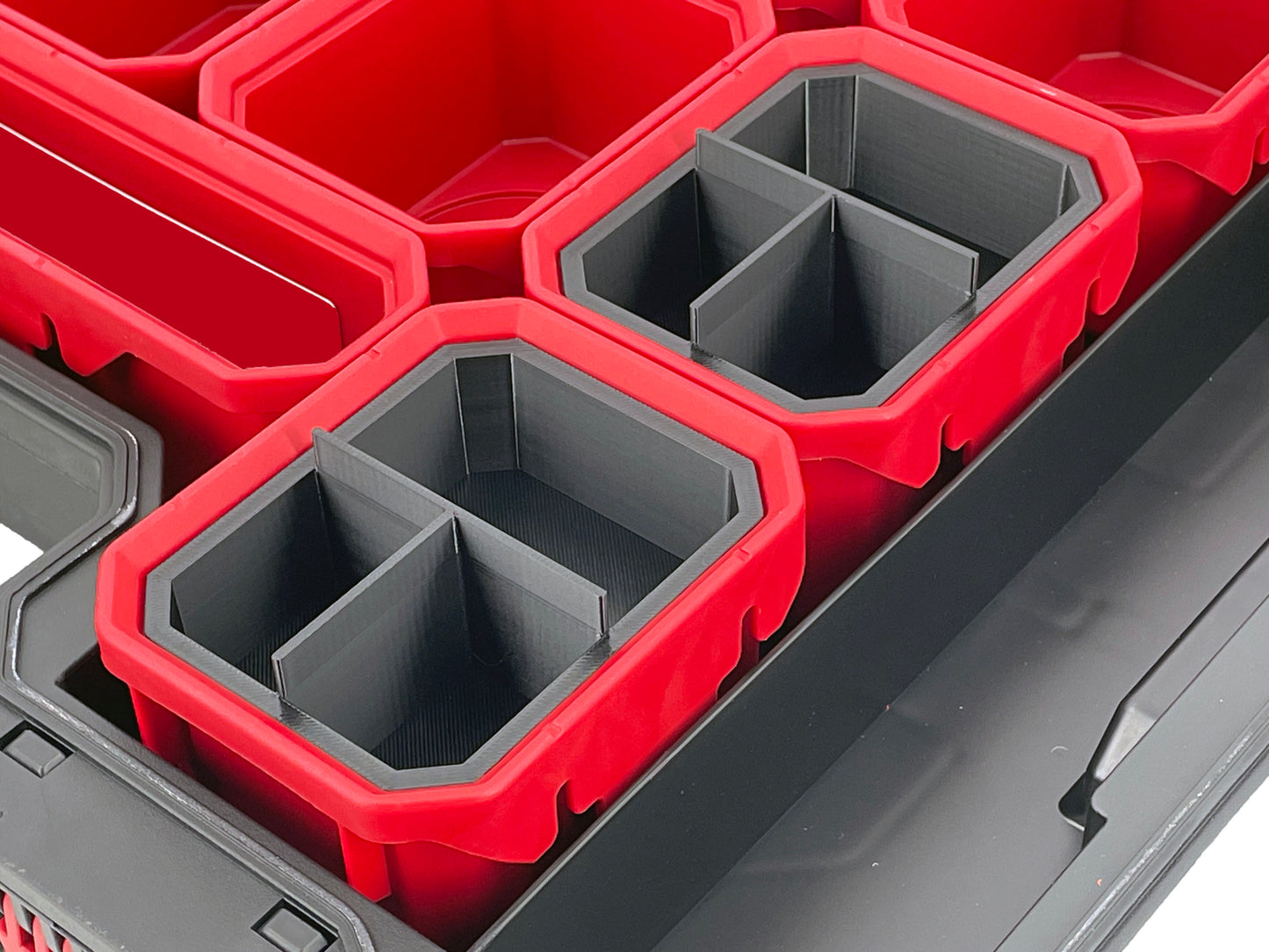 Husky Build-Out Deep Organizer Compatible Small Nesting Bins - Black