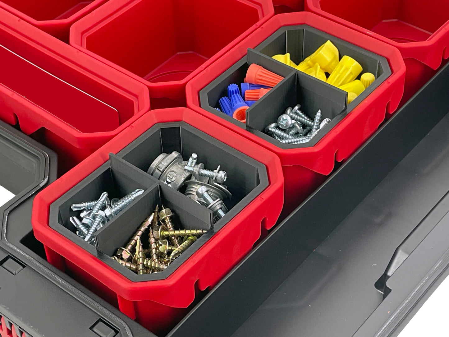 Husky Build-Out Deep Organizer Compatible Small Nesting Bins - Black