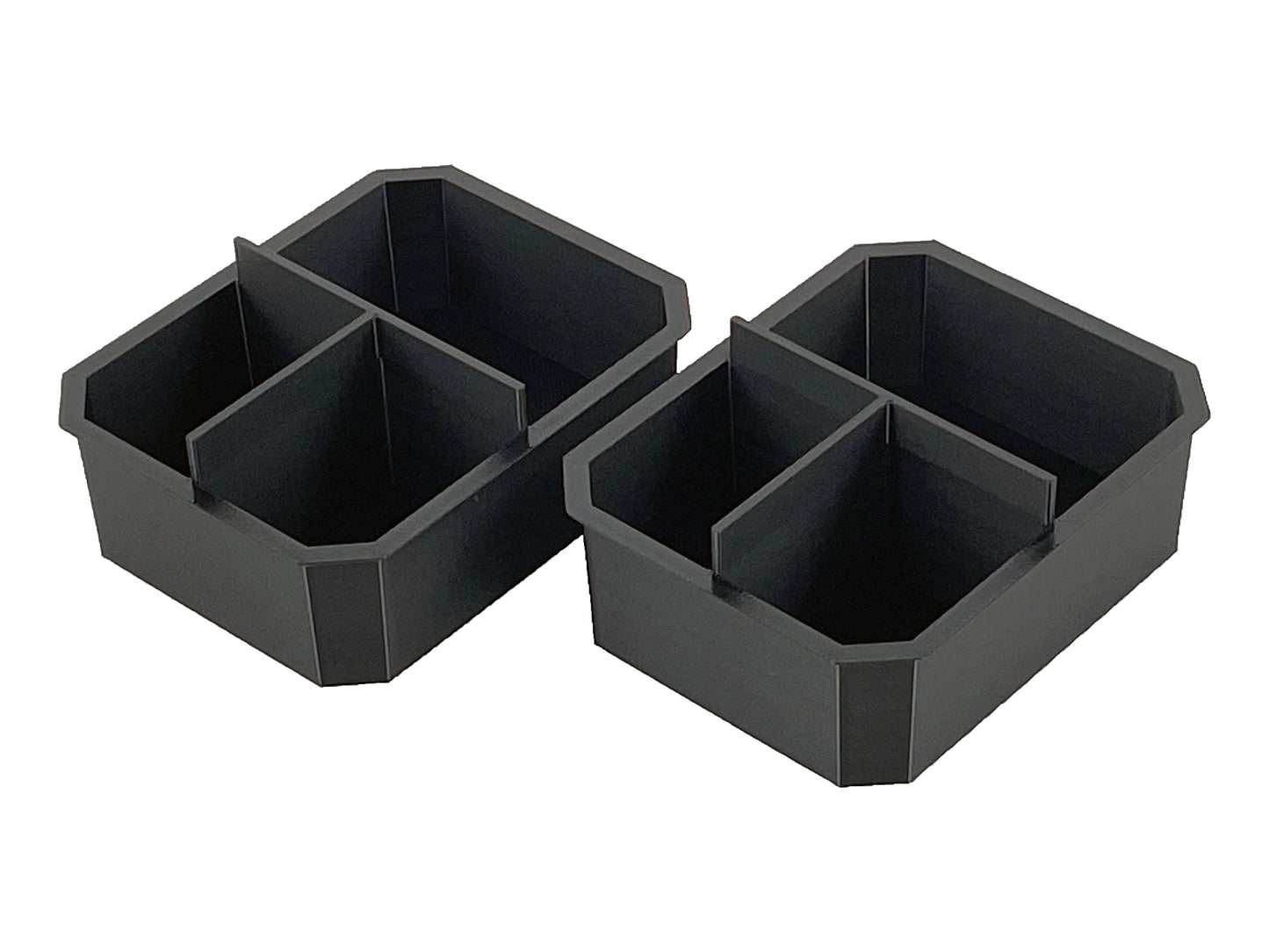 Husky Build-Out Deep Organizer Compatible Small Nesting Bins - Black