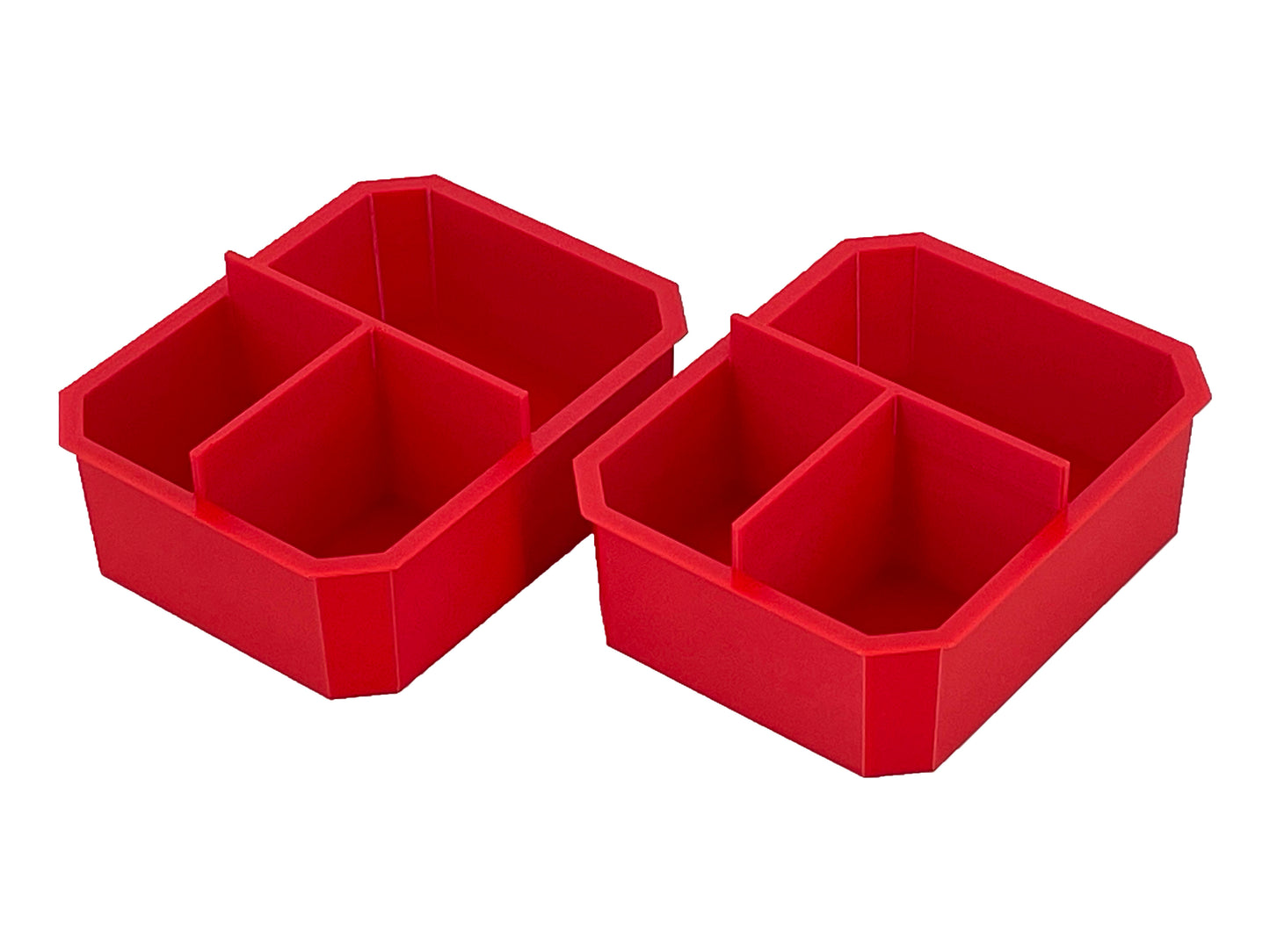 Husky Build-Out Deep Organizer Compatible Small Nesting Bins - Red