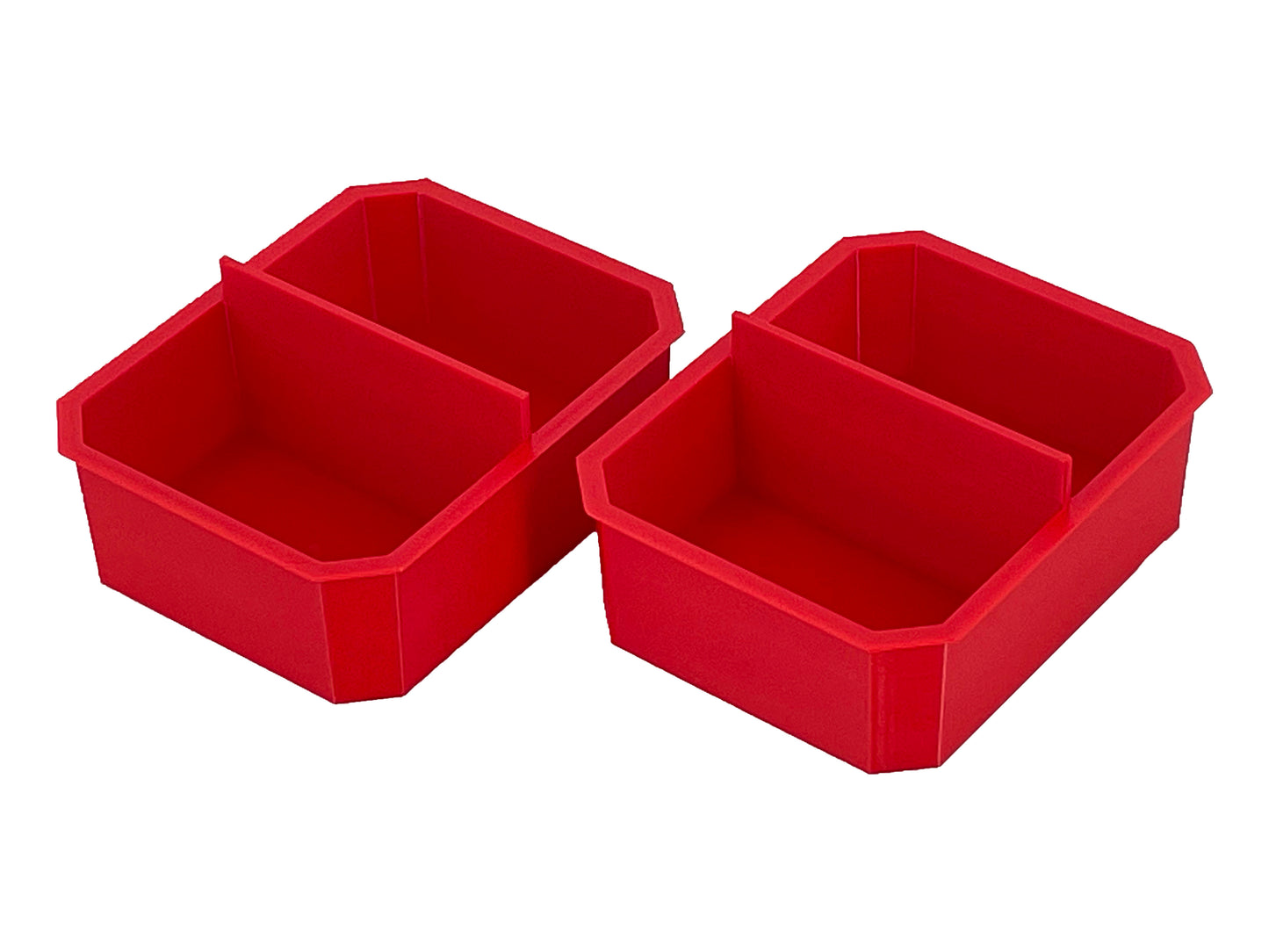 Husky Build-Out Deep Organizer Compatible Small Nesting Bins - Red
