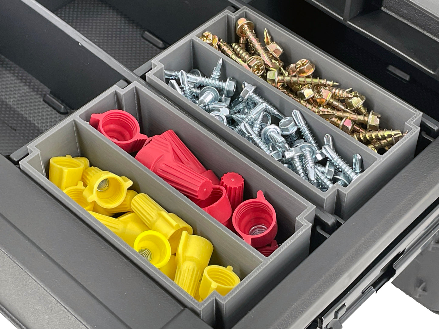 Husky Connect 2-Drawer Organizer Compatible Small Nesting Bins - Gray
