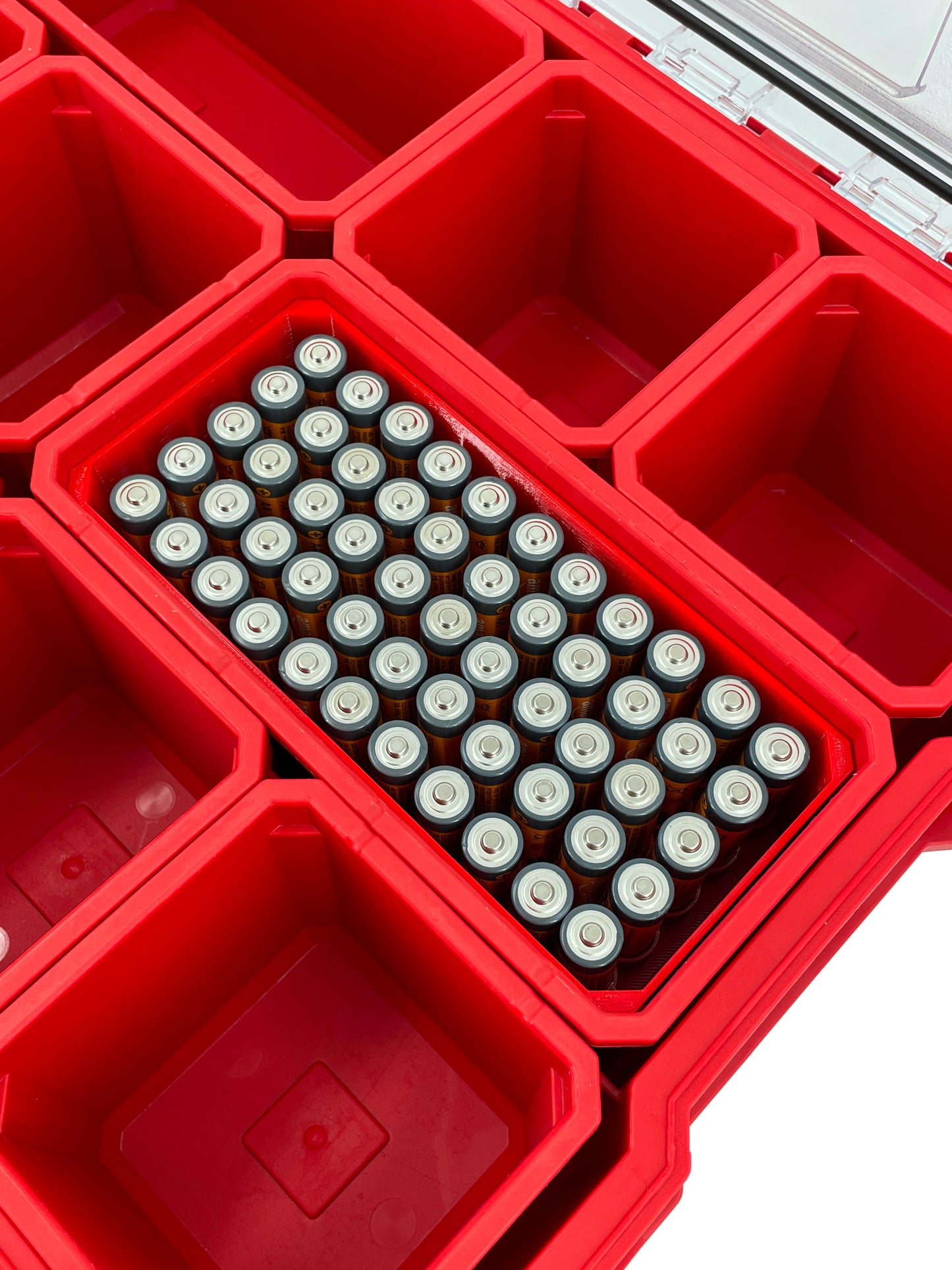 Milwaukee Packout Organizer Compatible AA AAA C D 9V Long Battery Insert Bin