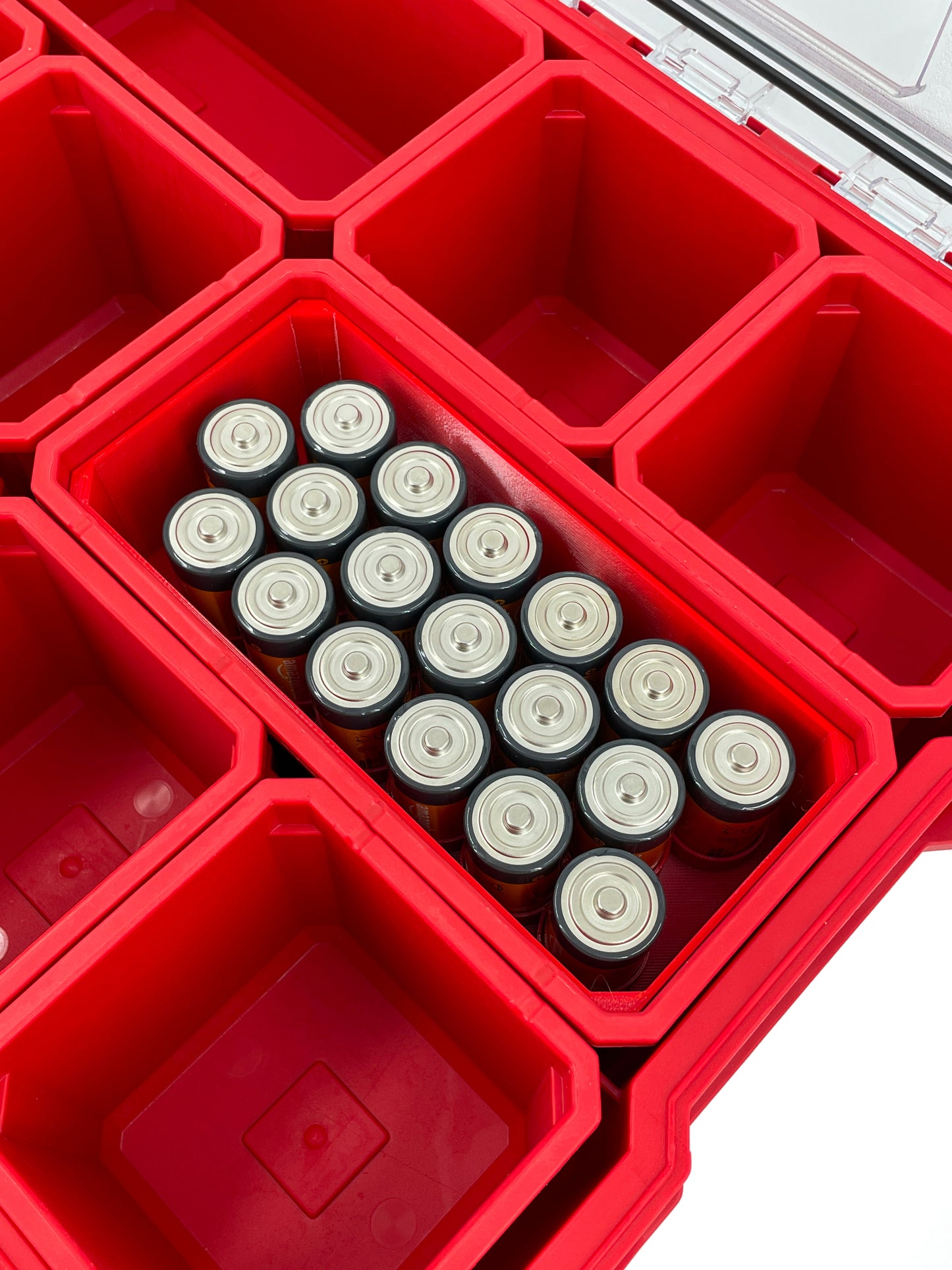 Milwaukee Packout Organizer Compatible AA AAA C D 9V Long Battery Insert Bin