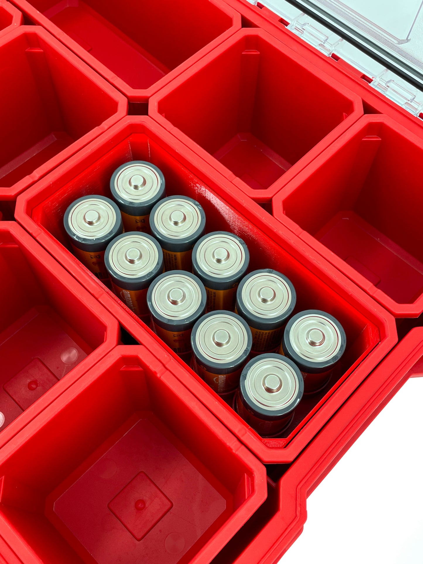 Milwaukee Packout Organizer Compatible AA AAA C D 9V Long Battery Insert Bin