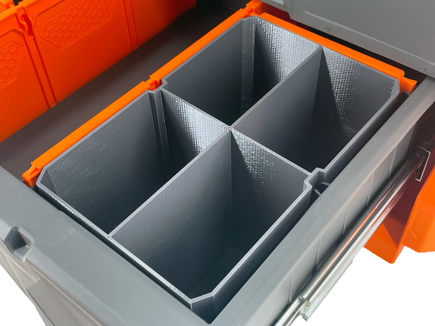 Klein Tools MODbox Two Drawer Toolbox Compatible Medium Nesting Bin - Gray