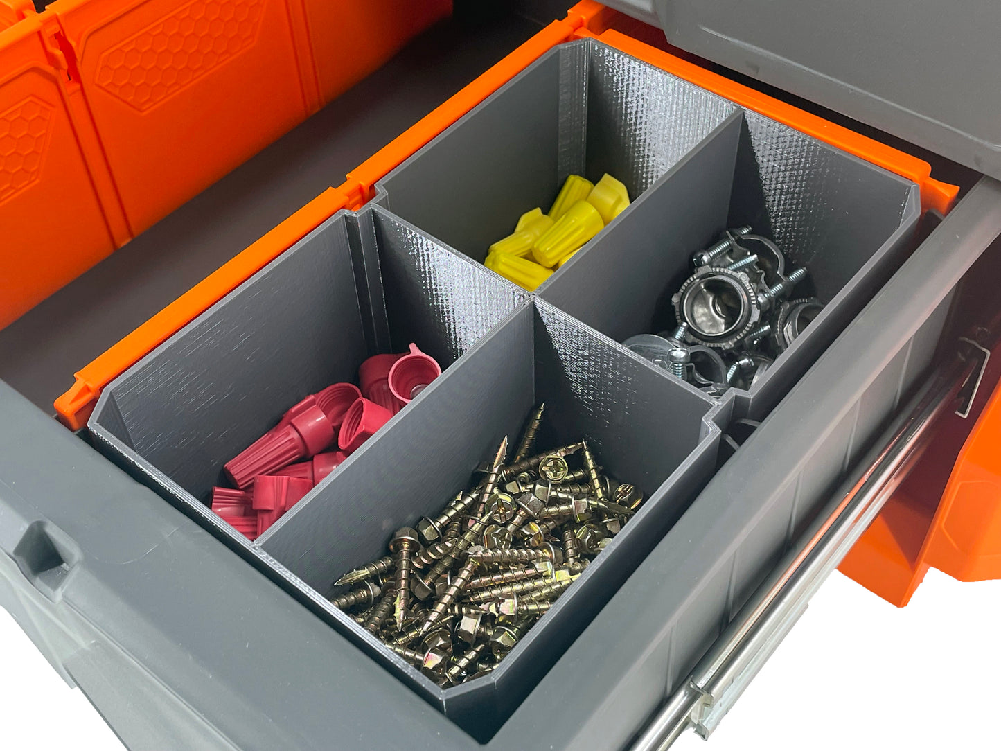 Klein Tools MODbox Two Drawer Toolbox Compatible Medium Nesting Bin - Gray