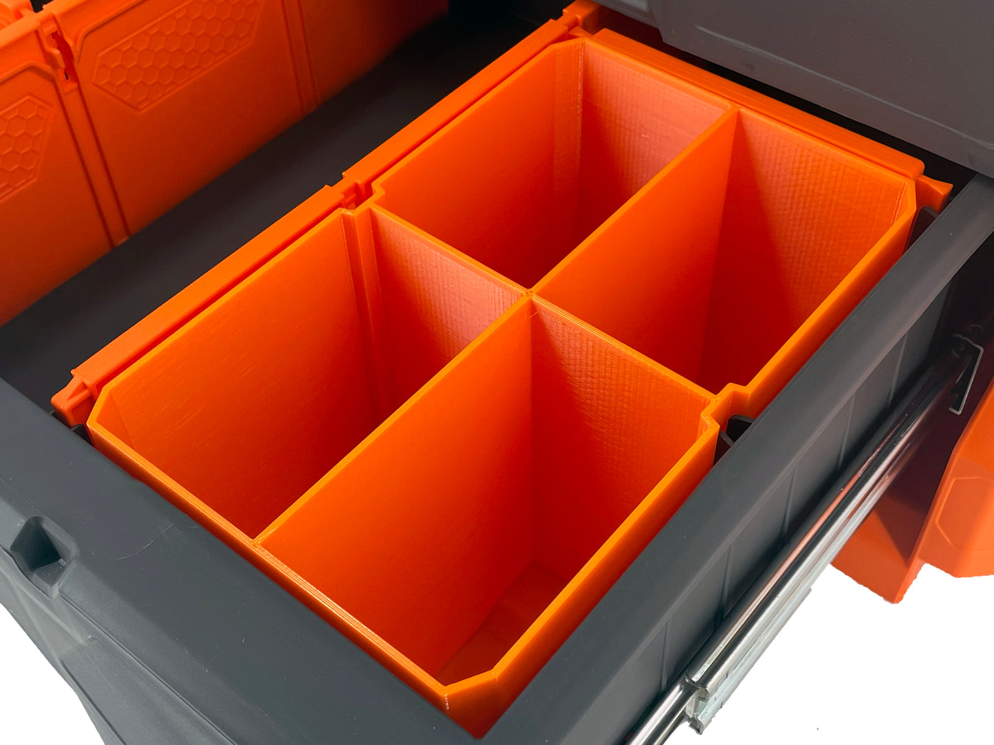 Klein Tools MODbox Two Drawer Toolbox Compatible Medium Nesting Bin - Orange