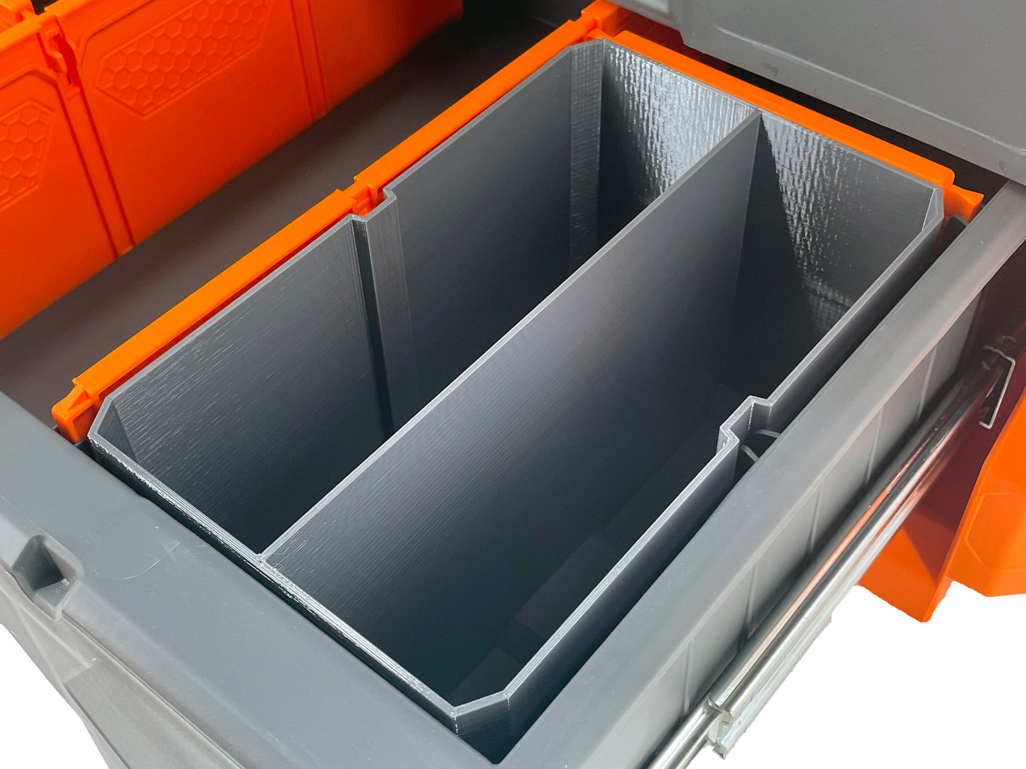 Klein Tools MODbox Two Drawer Toolbox Compatible Medium Nesting Bin - Gray