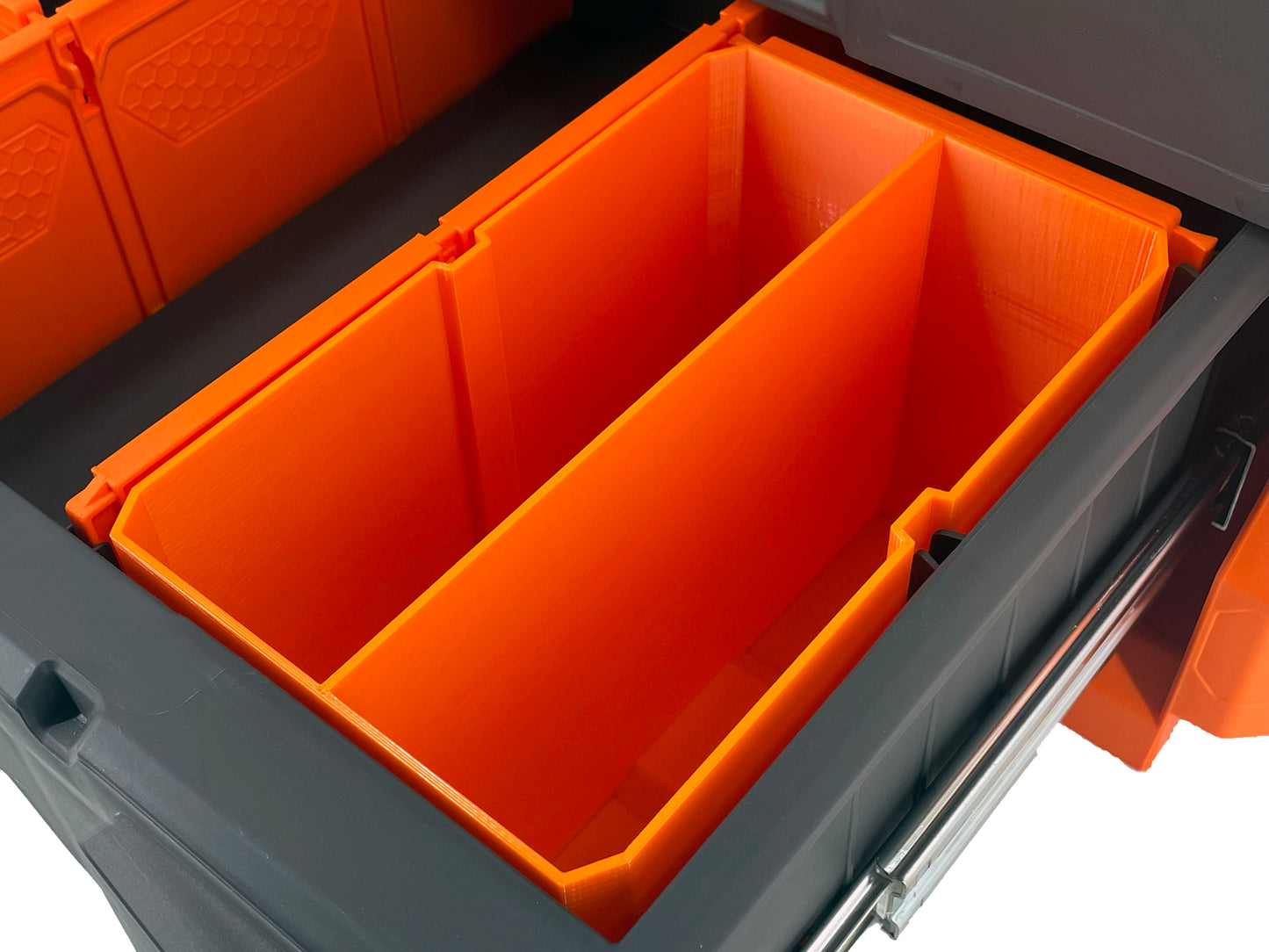 Klein Tools MODbox Two Drawer Toolbox Compatible Medium Nesting Bin - Orange