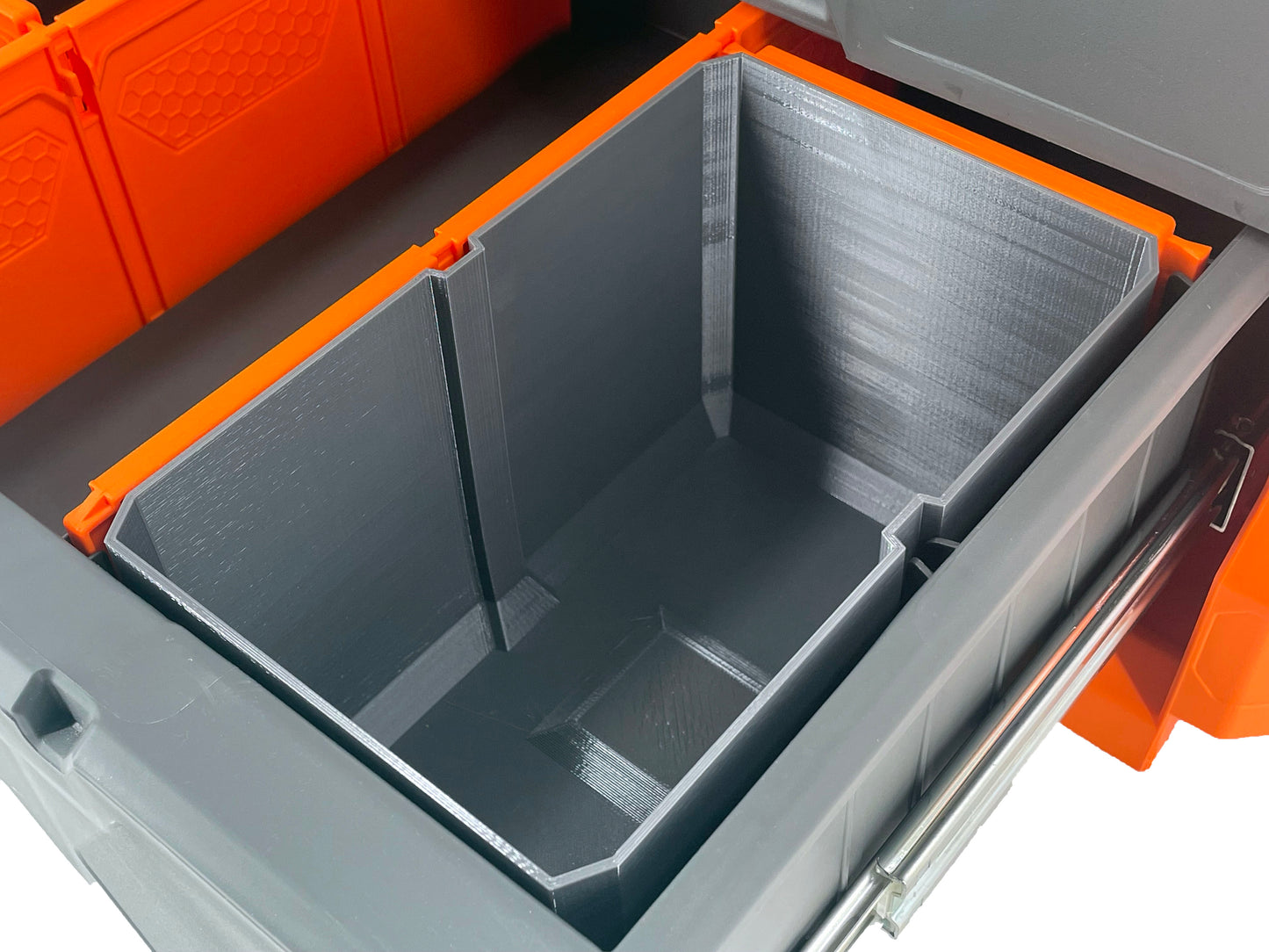 Klein Tools MODbox Two Drawer Toolbox Compatible Medium Nesting Bin - Gray