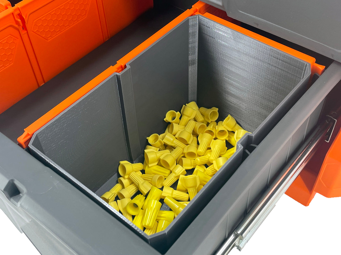Klein Tools MODbox Two Drawer Toolbox Compatible Medium Nesting Bin - Gray