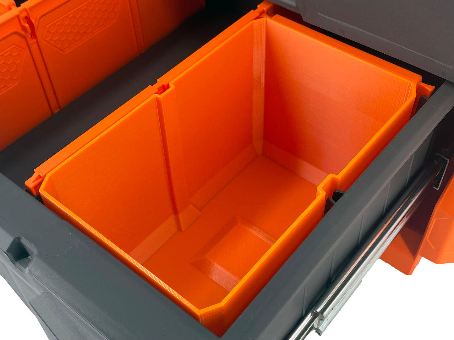 Klein Tools MODbox Two Drawer Toolbox Compatible Medium Nesting Bin - Orange