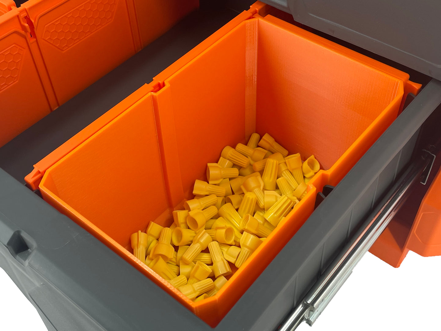 Klein Tools MODbox Two Drawer Toolbox Compatible Medium Nesting Bin - Orange