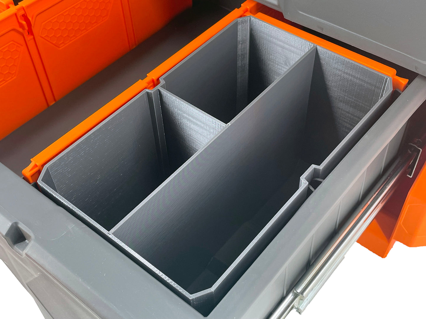 Klein Tools MODbox Two Drawer Toolbox Compatible Medium Nesting Bin - Gray