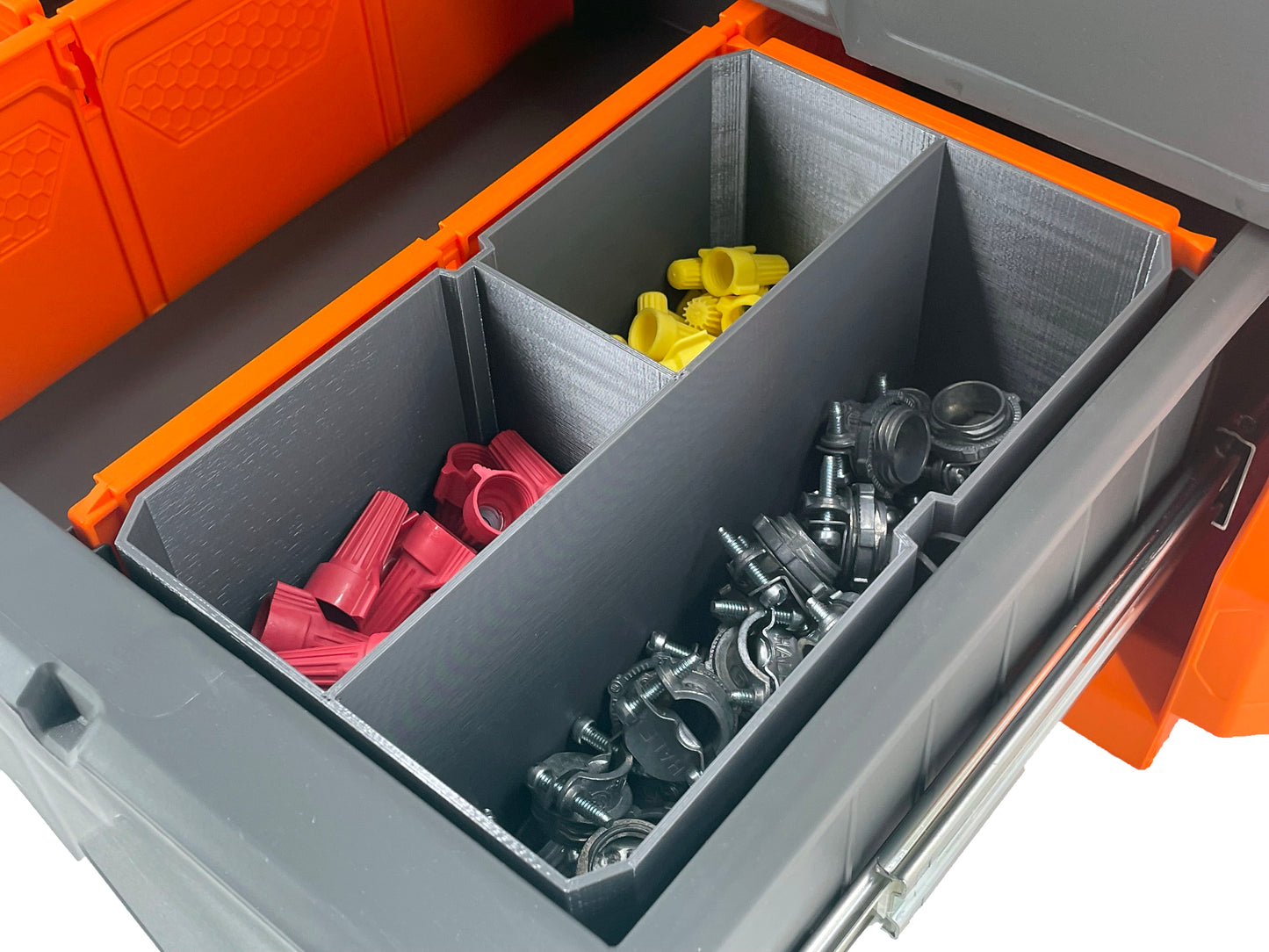 Klein Tools MODbox Two Drawer Toolbox Compatible Medium Nesting Bin - Gray