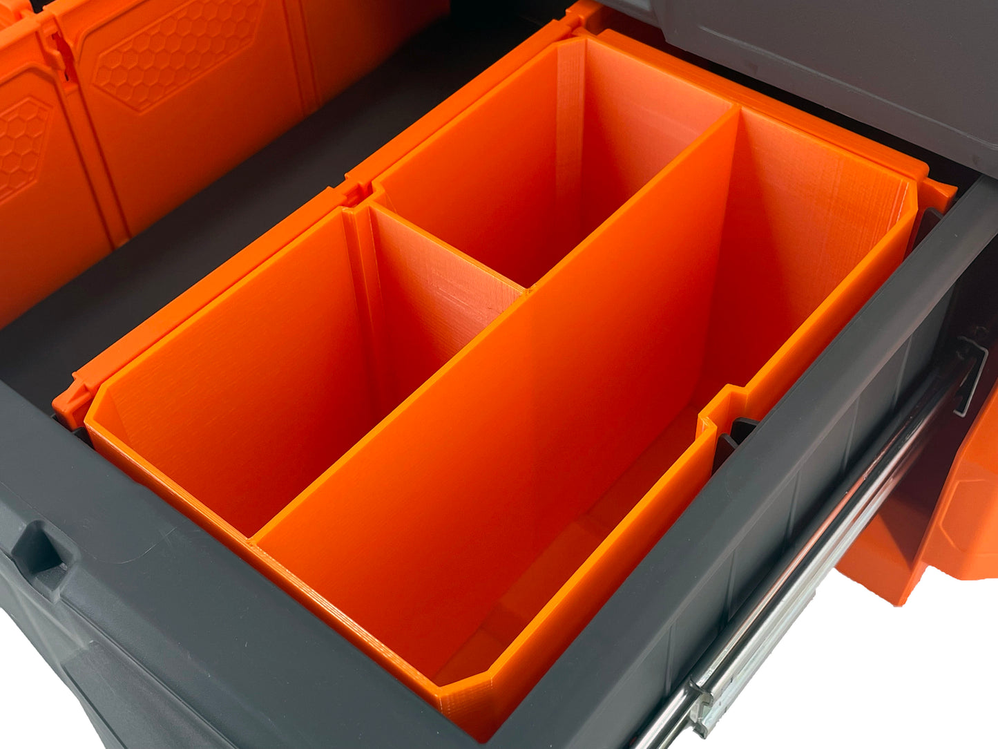 Klein Tools MODbox Two Drawer Toolbox Compatible Medium Nesting Bin - Orange