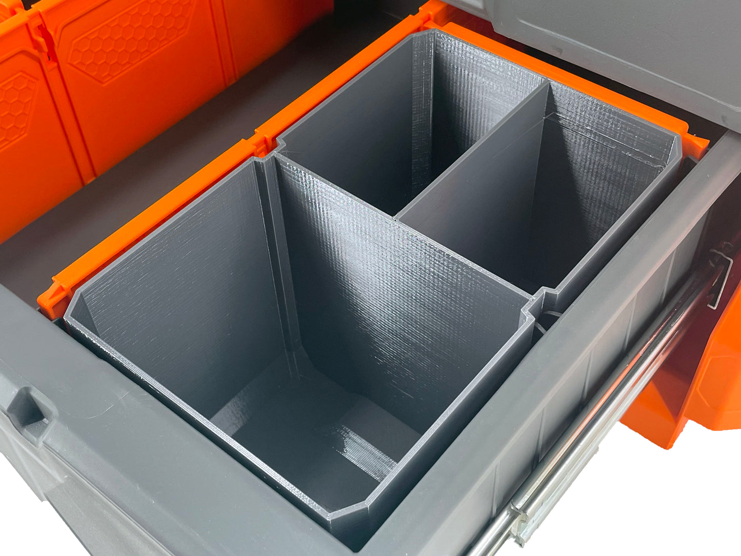 Klein Tools MODbox Two Drawer Toolbox Compatible Medium Nesting Bin - Gray