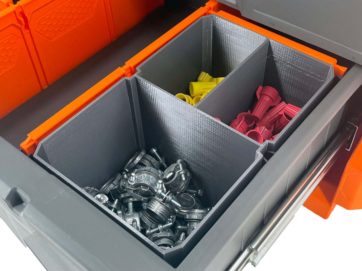 Klein Tools MODbox Two Drawer Toolbox Compatible Medium Nesting Bin - Gray