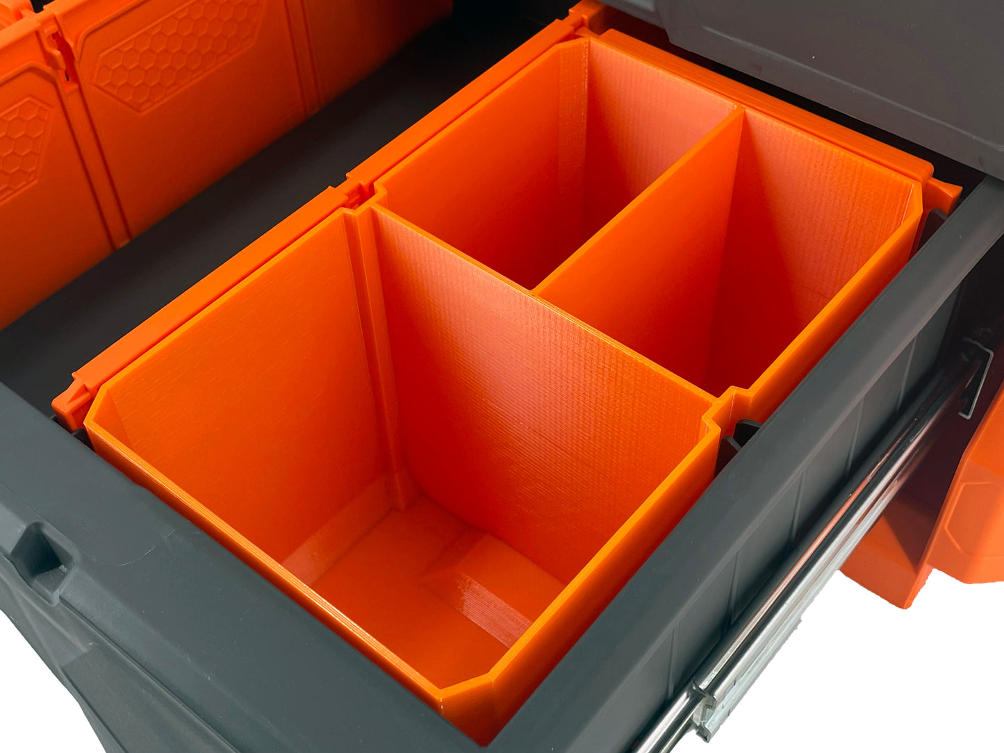Klein Tools MODbox Two Drawer Toolbox Compatible Medium Nesting Bin - Orange