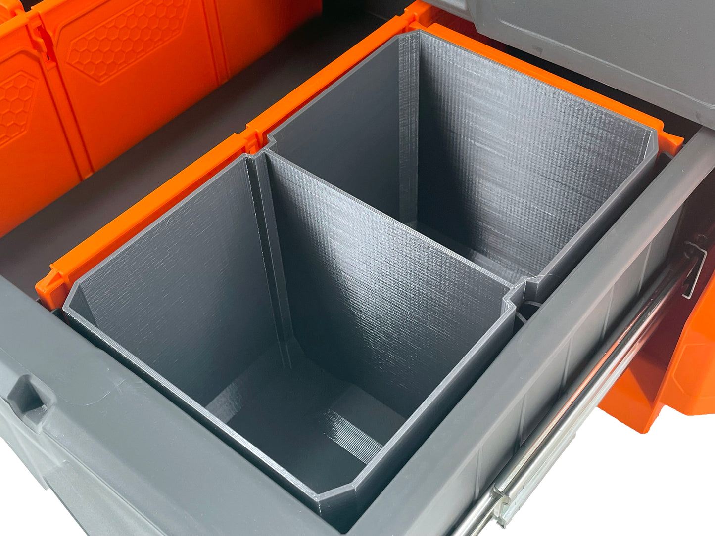 Klein Tools MODbox Two Drawer Toolbox Compatible Medium Nesting Bin - Gray
