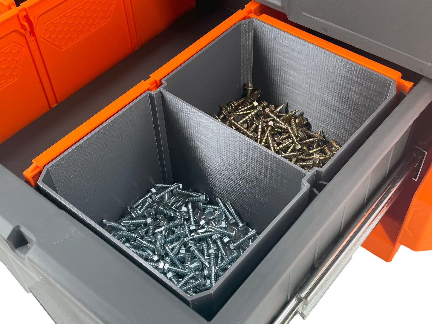 Klein Tools MODbox Two Drawer Toolbox Compatible Medium Nesting Bin - Gray