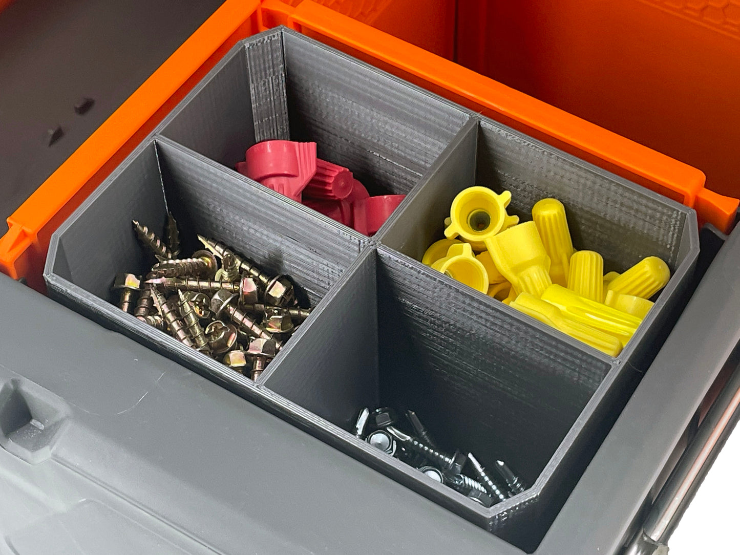 Klein Tools MODbox Two Drawer Toolbox Compatible Small Nesting Bin - Gray