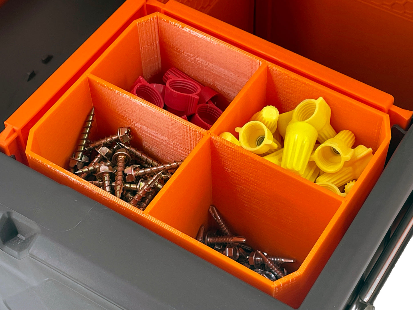 Klein Tools MODbox Two Drawer Toolbox Compatible Small Nesting Bin - Orange