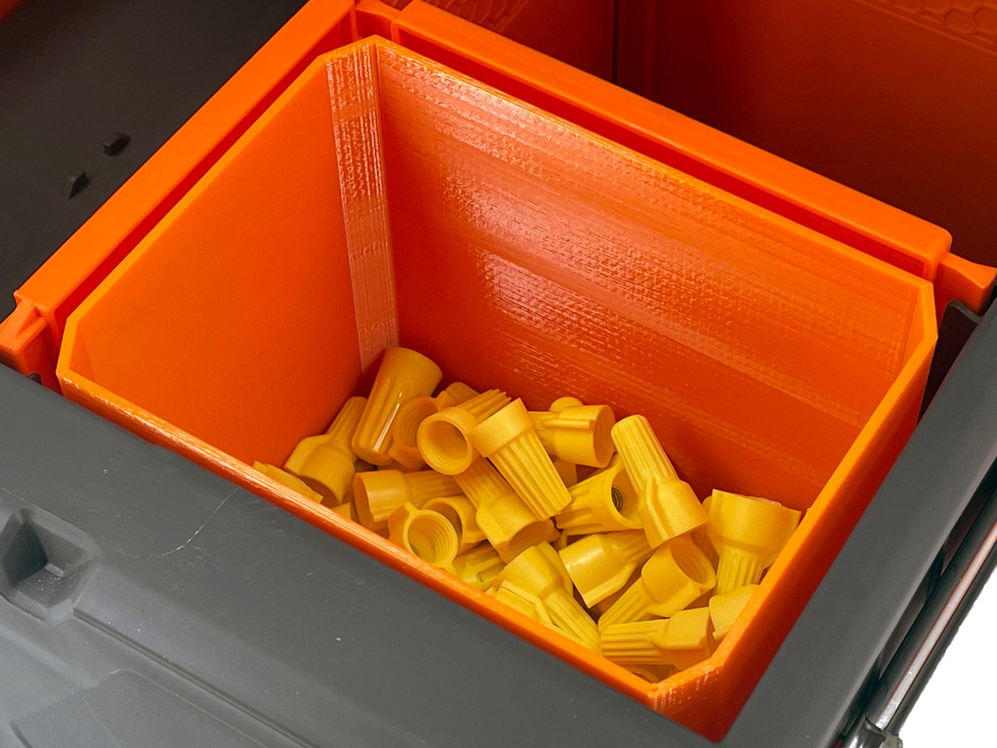 Klein Tools MODbox Two Drawer Toolbox Compatible Small Nesting Bin - Orange