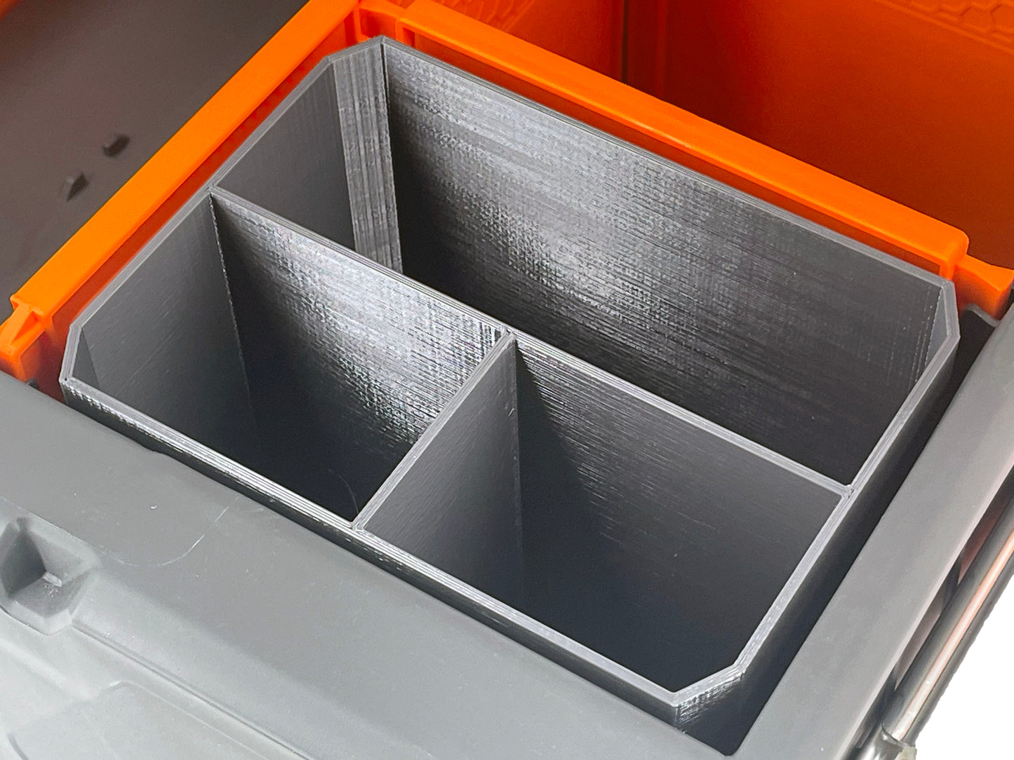 Klein Tools MODbox Two Drawer Toolbox Compatible Small Nesting Bin - Gray