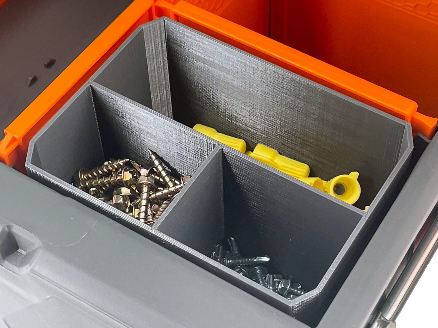 Klein Tools MODbox Two Drawer Toolbox Compatible Small Nesting Bin - Gray