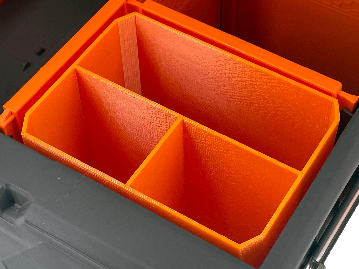 Klein Tools MODbox Two Drawer Toolbox Compatible Small Nesting Bin - Orange