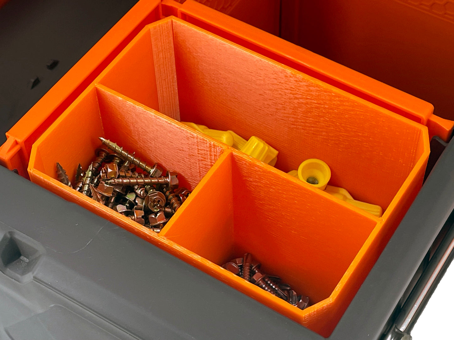Klein Tools MODbox Two Drawer Toolbox Compatible Small Nesting Bin - Orange