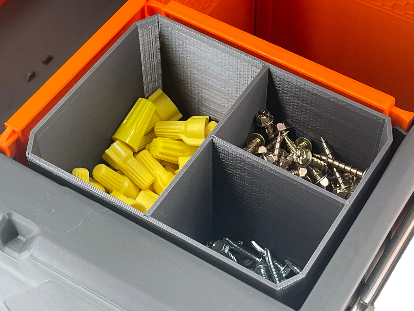 Klein Tools MODbox Two Drawer Toolbox Compatible Small Nesting Bin - Gray